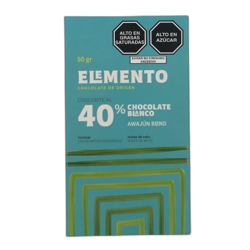 [7758958000186] Elemento Chocolate Blanco 50 gr