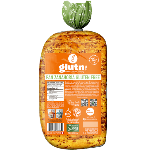 [781100167748] Kausana Pan Sin Gluten Zanahoria 500gr