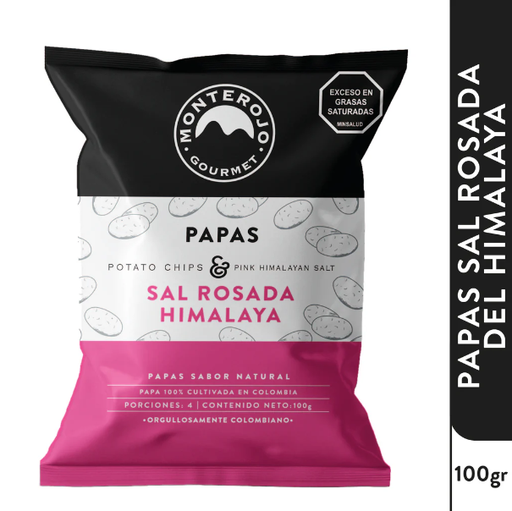 [7707699951936] Monterojo Foods Papas Sal Rosada 100 gr