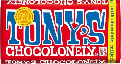 [8717677336593] Tony's Chocolonely Milk Chocolate 180gr