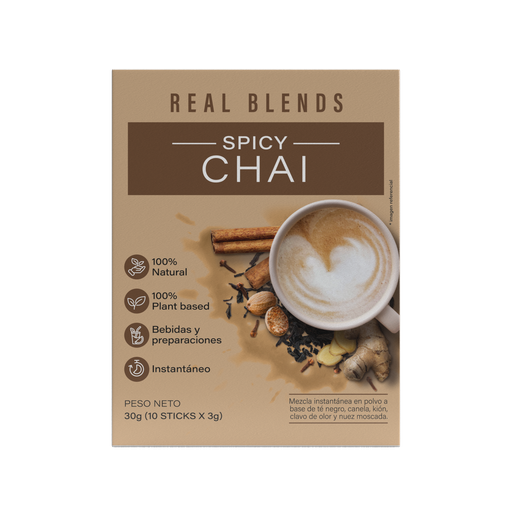 [799192179822] Real Food Mezcla Spicy Chai Caja 10 und