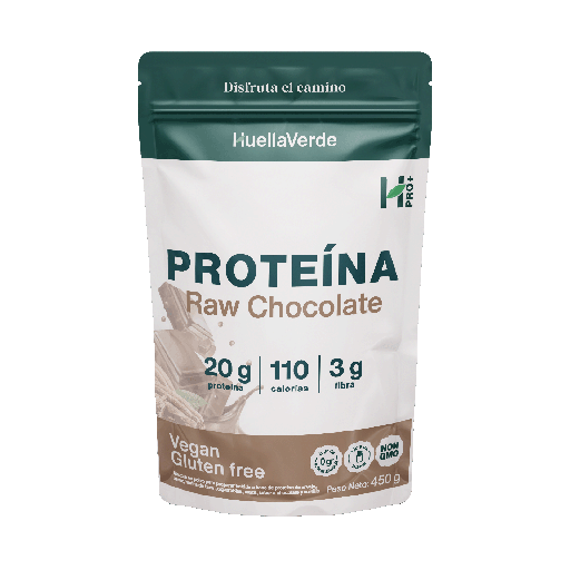 [7758587000571] Huella Verde Proteina Raw Chocolate 450 gr