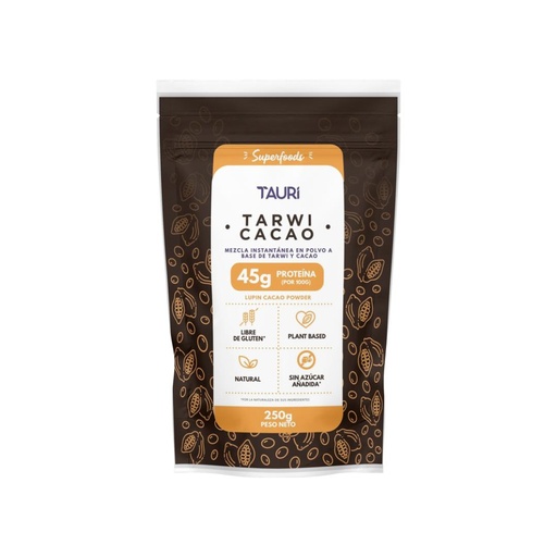 [733968097880] Tauri Superfoods Tauri Tarwi Cacao en Polvo 250 gr
