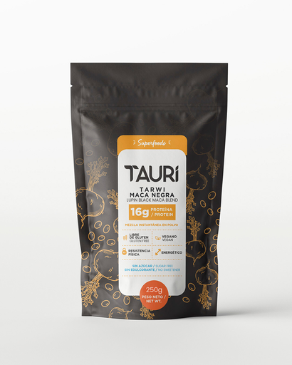[733968097873] Tauri Superfoods Tarwi Maca Negra en Polvo 250 gr