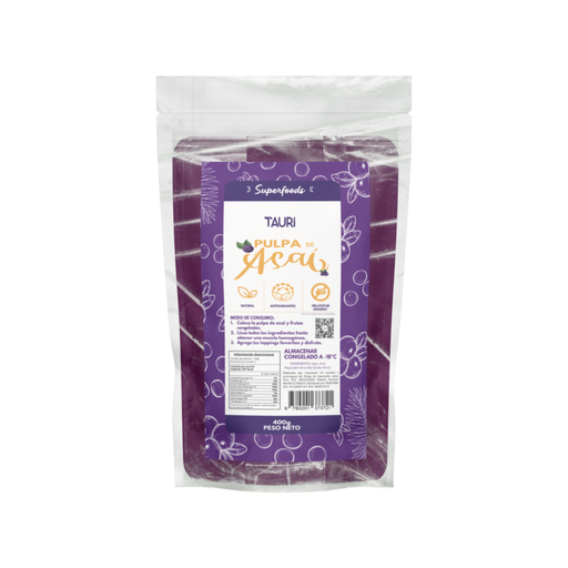 [9780201373721] Tauri Superfoods Pulpa de Acai Congelada 400 gr
