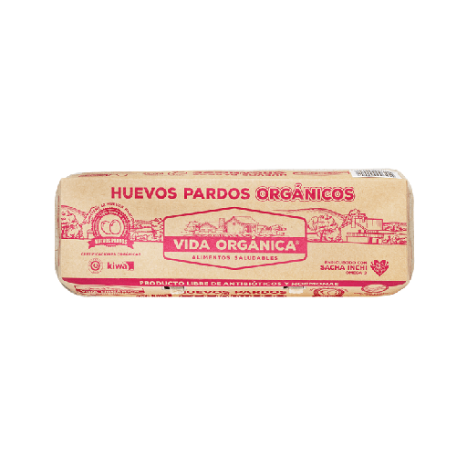 [7757669000041] Vida Organica Huevos Pardos Organicos 12 Und