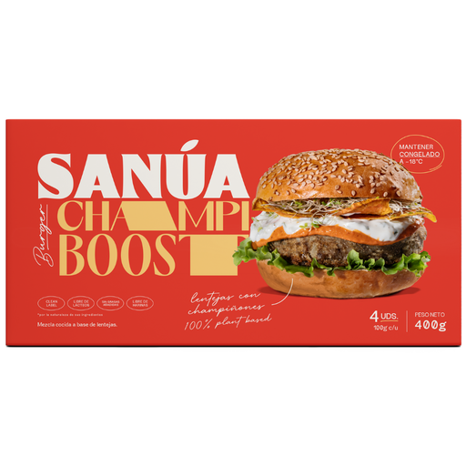 [7756905000470] Sanua Burger Lentejas 400 gr