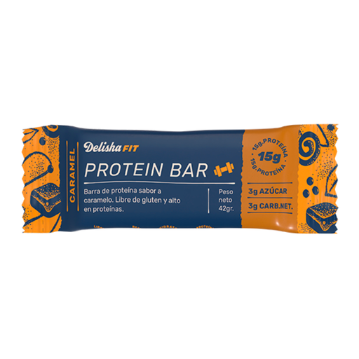 [7757049000920] Delisha Fit Barra Proteica Caramelo 42gr