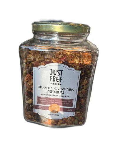 [7750525030022] Just Free Granola Cacao Nibs 530 gr