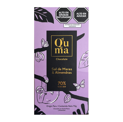 [7758149000001] Quma Chocolate 70% Almendras & Sal de Maras 70 gr