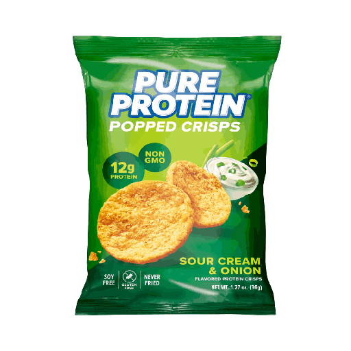 [749826000008] Pure Protein Crisps Sour Cream & Onion 36 gr