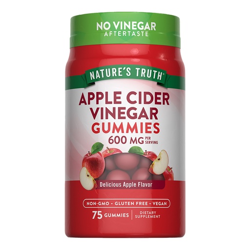 [840093113726] Nature's Truth Apple Cider Vinegar 75 Gummies