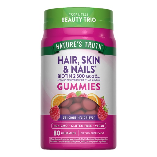 [840093102232] Nature's Truth Hair, Skin, Nails 80 Gummies