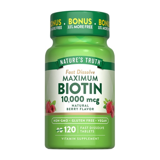 [840093101679] Nature's Truth Biotin 10,000 Mcg Bonus 120 und