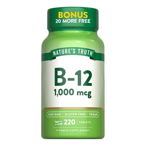[840093106025] Nature's Truth Vitamin B-12 1,000 Mcg Bonus 220 und