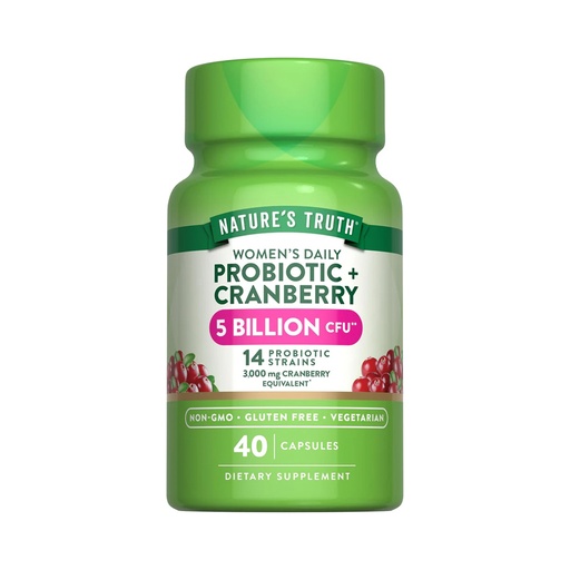 [840093112125] Nature's Truth Women's Probiotic + Cranberry