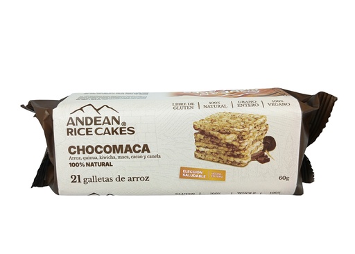 [7750995000921] Andean Ricecakes Quinua Y Kiwicha Chocomaca 60 gr