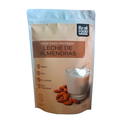 [799192612053] Real Food Leche de almendras 200 gr